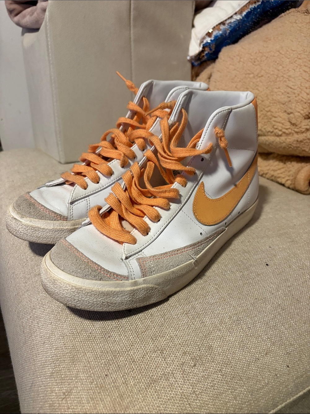 White and Orange NIKE BLAZER